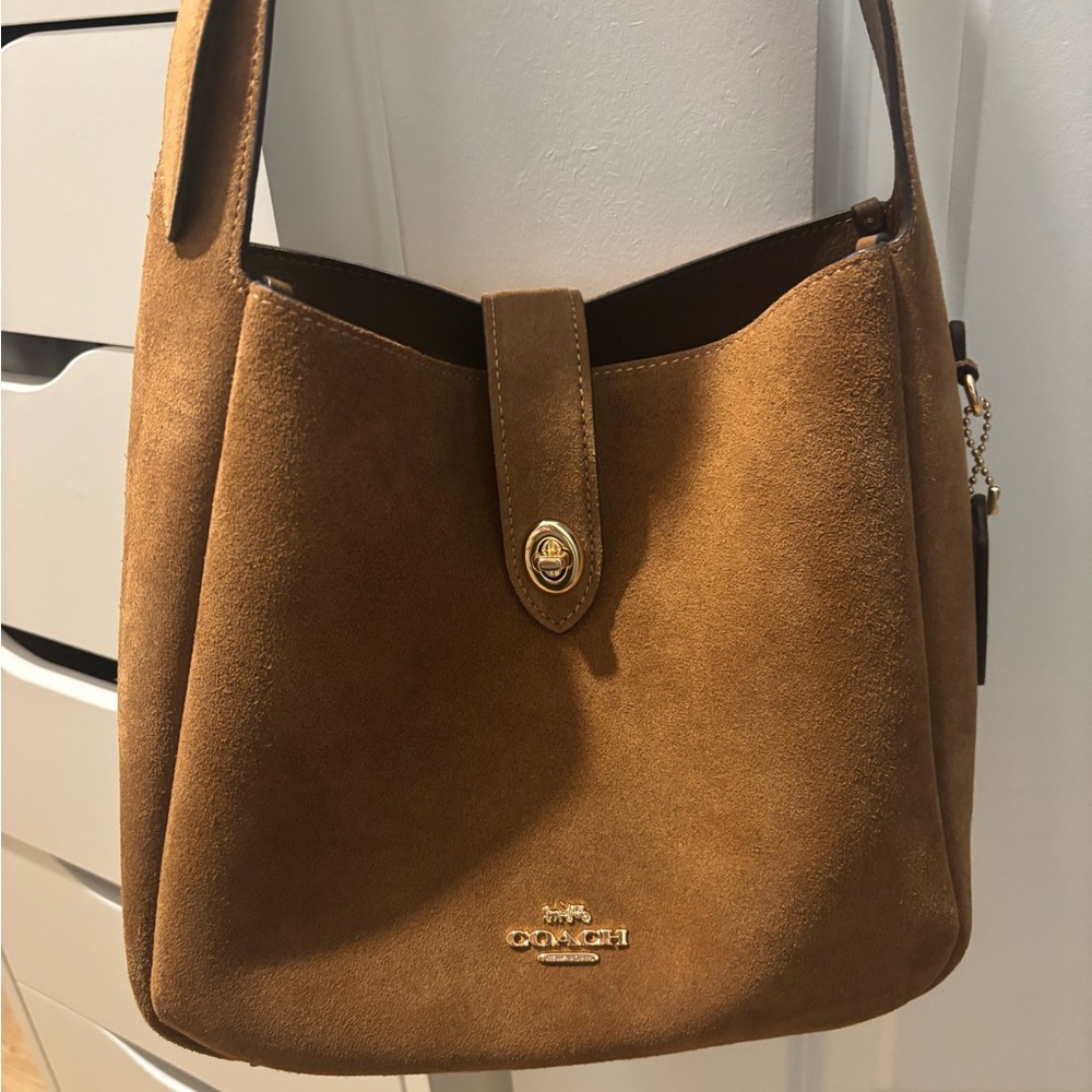 Coach Brown Suede Hobo Bag